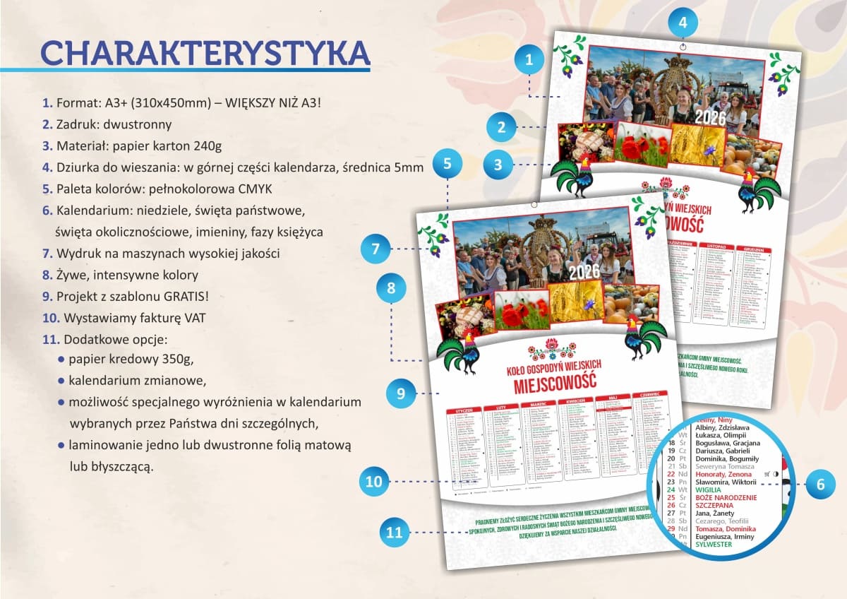 Charakterystyka kalendarza Koła Gospodyn Wiejskich 2026
